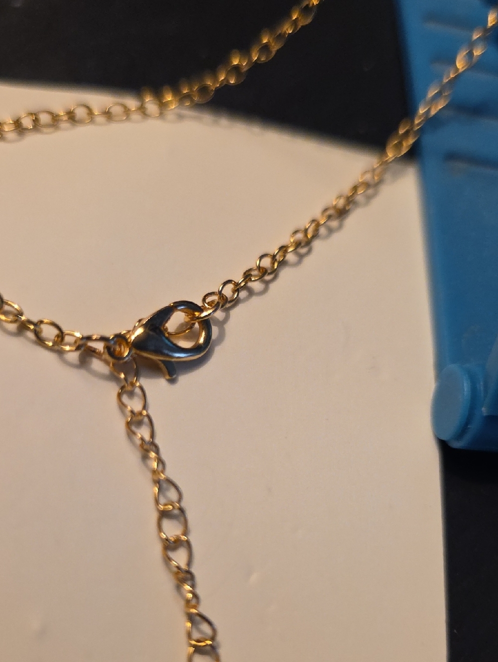 Aquarius Gold-Tone Crescent Moon Necklace with Black Zodiac Pendant - Picture 9 of 9